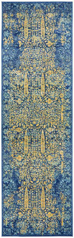 Radiance 411 Royal Blue Runner by Rug Culture - 80 x 400 cm - RECTANGLE
