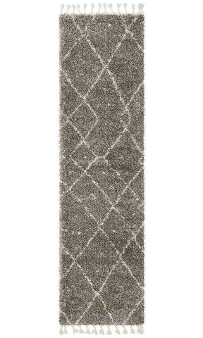 Saffron 44 Grey Runner by Rug Culture - 200X80CM - RUNNER