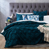 Medallion Cotton Vintage Washed Tufted Evergreen Quilt Cover Set by Park Avenue