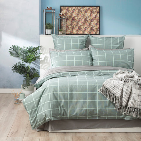 Sander European Vintage Washed Printed Cotton Quilt Cover Set by Renee Taylor