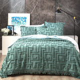 Riley 100% Cotton Vintage Washed Tufted Mineral Bed Cover Set by Renee Taylor