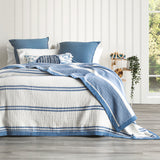 Brighton Washed Cotton Yarn Dyed Textured Artic Blanket by Renee Taylor