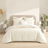 Dakota Beige Jacquard Double Quilt Cover Set by Renee Taylor