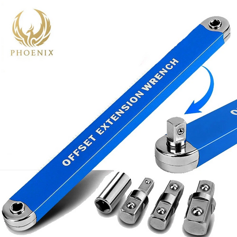 Extension Wrench Set Offset Ratchet Spanner Extender With Drive Adapters Socket In Australia - Darrahopens