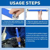 Extension Wrench Set Offset Ratchet Spanner Extender With Drive Adapters Socket In Australia - Darrahopens