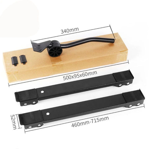 2PC Black+Lever Handle Furniture Lifter Heavy Roller Move Tool Set Moving Wheel Mover Sliders Kit