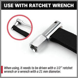 1/2" Adjustable Oil Filter Strap Wrench Threaded Oil Filter Removal Tool Nylon