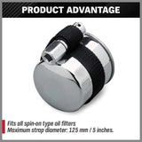 1/2" Adjustable Oil Filter Strap Wrench Threaded Oil Filter Removal Tool Nylon
