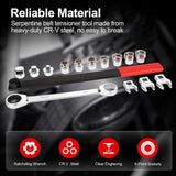 15PCS Serpentine Belt Tool Kit Tensioner Pulley Alignment Wrench Crow Socket In Australia - Darrahopens