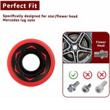 17/21MM Flower Profile Wheel Lug Deep Socket Mercedes-Benz Convex Head Remover