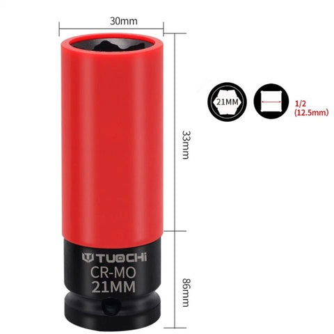 21MM Flower Profile Wheel Lug Deep Socket Mercedes-Benz Convex Head Remover