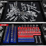 1PC 1/4" Blue Metric Magnetic Socket Organizer Storage Holder Trays Single size
