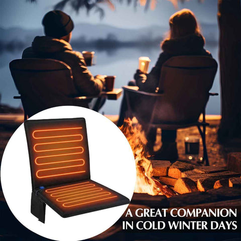 Portable Heated Seat Cushion Foldable Heating Pad 3-Mode Adjustable USB-Powered - Black - Size 45cm In Australia - Darrahopens