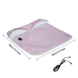 USB Heated Foot Warmer Sheep Fleece Foot Warmer Rabbit Fleece Foot Warmer Sofa - White - Size 40cm In Australia - Darrahopens