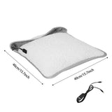 USB Heated Foot Warmer Sheep Fleece Foot Warmer Rabbit Fleece Foot Warmer Sofa - Blue - Size 40cm In Australia - Darrahopens