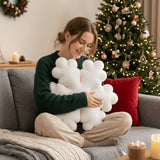 snowflake pillow, plush throw pillow, winter decor, Christmas cushion, sofa accent pillow, bedroom decoration, cozy throw pillow, snowflake shaped cushion, Australia winter home decor - White - Size 50CM