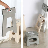 Gray folding step stool, compact stool, non-slip step stool, heavy-duty stool, home accessory, reaching stool, portable stool, sturdy stool, small space stool, Australian home