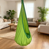 hanging hammock chair, indoor hammock chair, outdoor hammock chair, inflatable pillow, pocket, relaxation, playtime, Christmas gift, Halloween gift, lounge chair - Yellow - Size 160-70cm
