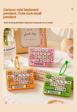 26-key keyboard keychain, bag charm, stress reliever toy, cute gift, pixel keychain, novelty gift, Australia, fun accessory, quirky keyring, retro gaming charm - Pink - Size 26 pendants In Australia - Darrahopens