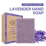 exfoliating soap, handmade soap set, lavender essential oil, rose essential oil, face and body soap, skin brightening, hyperpigmentation treatment, gentle facial scrub, spa gift set, Australian natural skincare - Lavender - Size 6PCS