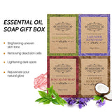 exfoliating soap, handmade soap set, lavender essential oil, rose essential oil, face and body soap, skin brightening, hyperpigmentation treatment, gentle facial scrub, spa gift set, Australian natural skincare - Lavender - Size 6PCS