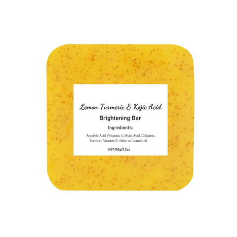 lemon turmeric soap, kojic acid soap, brightening soap, natural soap, skin brightening, dark spot corrector, hyperpigmentation treatment, even skin tone, anti-aging soap, handmade soap, Australian skincare, glowing skin - Yellow - Size 6PCS