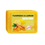 lemon turmeric soap, kojic acid soap, brightening soap, natural soap, skin brightening, dark spot corrector, hyperpigmentation treatment, even skin tone, anti-aging soap, handmade soap, Australian skincare, glowing skin - Yellow - Size 6PCS