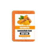 lemon turmeric soap, kojic acid soap, brightening soap, natural soap, skin brightening, dark spot corrector, hyperpigmentation treatment, even skin tone, anti-aging soap, handmade soap, Australian skincare, glowing skin - Yellow - Size 6PCS