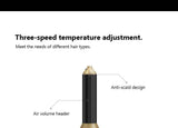 5-in-1 hair dryer, hair styling tool, hot air comb, straightening and curling, automatic curling iron, high-speed motor, Australian hair care, multifunction hair brush - Black - Size 5