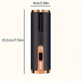 Grey - rose color Gun - metal grey Black - gold color Black Automatic Hair Curler LED Temperature Display USB Rechargeable Curler Salon