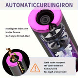 Grey - rose color Gun - metal grey Black - gold color Black Automatic Hair Curler LED Temperature Display USB Rechargeable Curler Salon