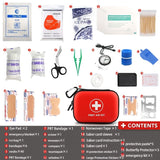 Red Black first aid kit, 18-in-1, emergency supplies, home first aid, travel first aid, outdoor first aid, Australian first aid, compact first aid, portable medical kit, survival kit
