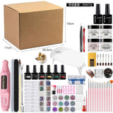 Nail Art Kit Gel Lamp Nail Grinder Nail Polishes Nail Art Tools Nail - Multi - Size Set1 In Australia - Darrahopens
