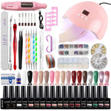 Nail Art Kit Gel Lamp Nail Grinder Nail Polishes Nail Art Tools Nail - Multi - Size Set2 In Australia - Darrahopens