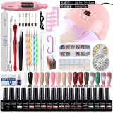 Nail Art Kit Gel Lamp Nail Grinder Nail Polishes Nail Art Tools Nail - Multi - Size Set5