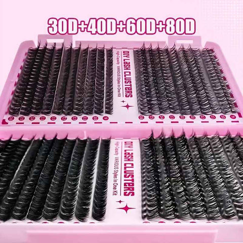 DIY Lash Kit Lash Clusters Lash Bond And Seal Lash Tweezers Lash Brushes - 3468D - Size Set In Australia - Darrahopens