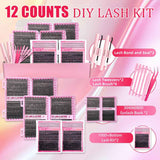 DIY Lash Kit Lash Clusters Lash Bond And Seal Lash Tweezers Lash Brushes - 3468D - Size Set In Australia - Darrahopens