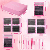 DIY Lash Kit Lash Clusters Lash Bond And Seal Lash Tweezers Lash Brushes - 3468D - Size Set In Australia - Darrahopens