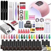Nail Art Kit Gel Lamp Nail Grinder Nail Polishes Nail Art Tools Nail - Multi - Size 168-7 In Australia - Darrahopens