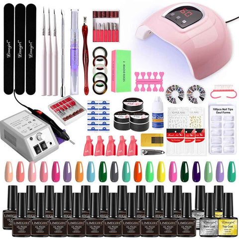 Nail Art Kit Gel Lamp Nail Grinder Nail Polishes Nail Art Tools Nail - Multi - Size 168-7 In Australia - Darrahopens