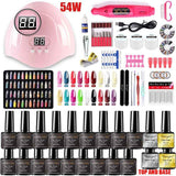 Nail Art Kit Gel Lamp Nail Grinder Nail Polishes Nail Art Tools Nail - Multi - Size H-ZH193-1 In Australia - Darrahopens