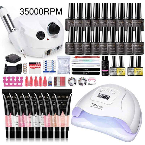 Nail Art Kit Gel Lamp Nail Grinder Nail Polishes Nail Art Tools Nail - Multi - Size H-ZH194-1 In Australia - Darrahopens
