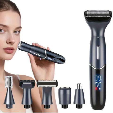 Women'S Hair Remover 7-In-1 Hair Remover Body Hair Removal Facial Hair Removal - Black - Size SET