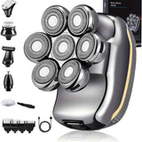 Men'S Electric Shaver Rechargeable Shaver Cordless Shaver Bald Men Shaver - Silver - Size SET