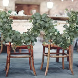 Green White Artificial Eucalyptus Garlands White Baby'S Breath 180 Cm Garlands Durable