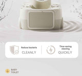 baby portable toilet, potty training, weaning off diapers, soft PU cushion, night-light, bathroom accessories, Australian market, toddler toilet seat - Misty Milk Green - Size Three In Australia - Darrahopens