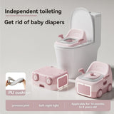 baby portable toilet, potty training, weaning off diapers, soft PU cushion, night-light, bathroom accessories, Australian market, toddler toilet seat - Misty Milk Green - Size Three
