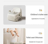 baby portable toilet, potty training, weaning off diapers, soft PU cushion, night-light, bathroom accessories, Australian market, toddler toilet seat - red and blue - Size Three In Australia - Darrahopens