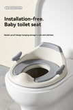 baby portable toilet seat, potty training, no installation, splash proof, hanging storage, travel potty seat, toddler toilet training seat - Gray - Size Hard seat cushion