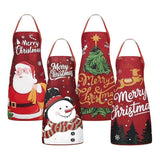 Christmas apron, waterproof apron, oil-resistant apron, festive kitchen decor, holiday cooking apron, Christmas gift idea, Santa apron, snowman apron, reindeer apron, family gathering apron - Christmas - Size 1-4PCS In Australia - Darrahopens